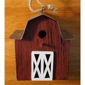 Amish Red Barn Farm House & Country Western Home Christmas Ornament Decor NEW